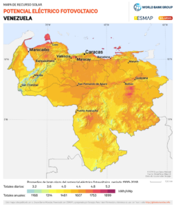 Potencial Fotovoltaico de Venezuela.